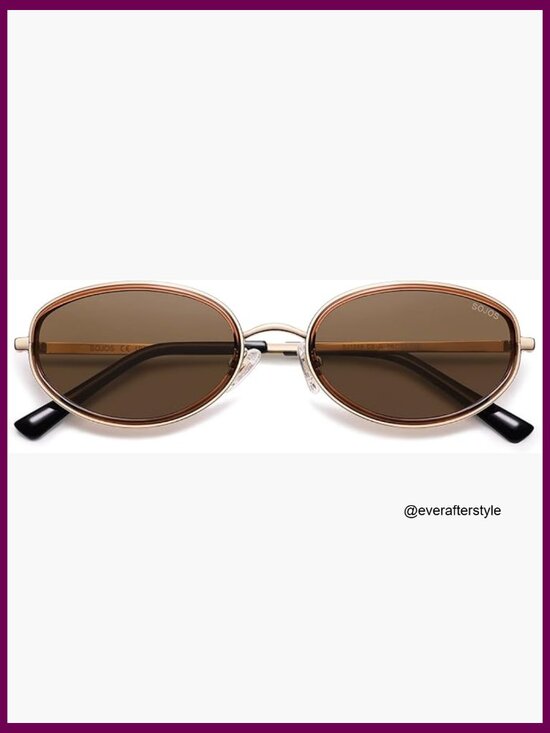 Trendy Oval Polarized Sunglasses, Metal Frame, UV400 Protection main image 4